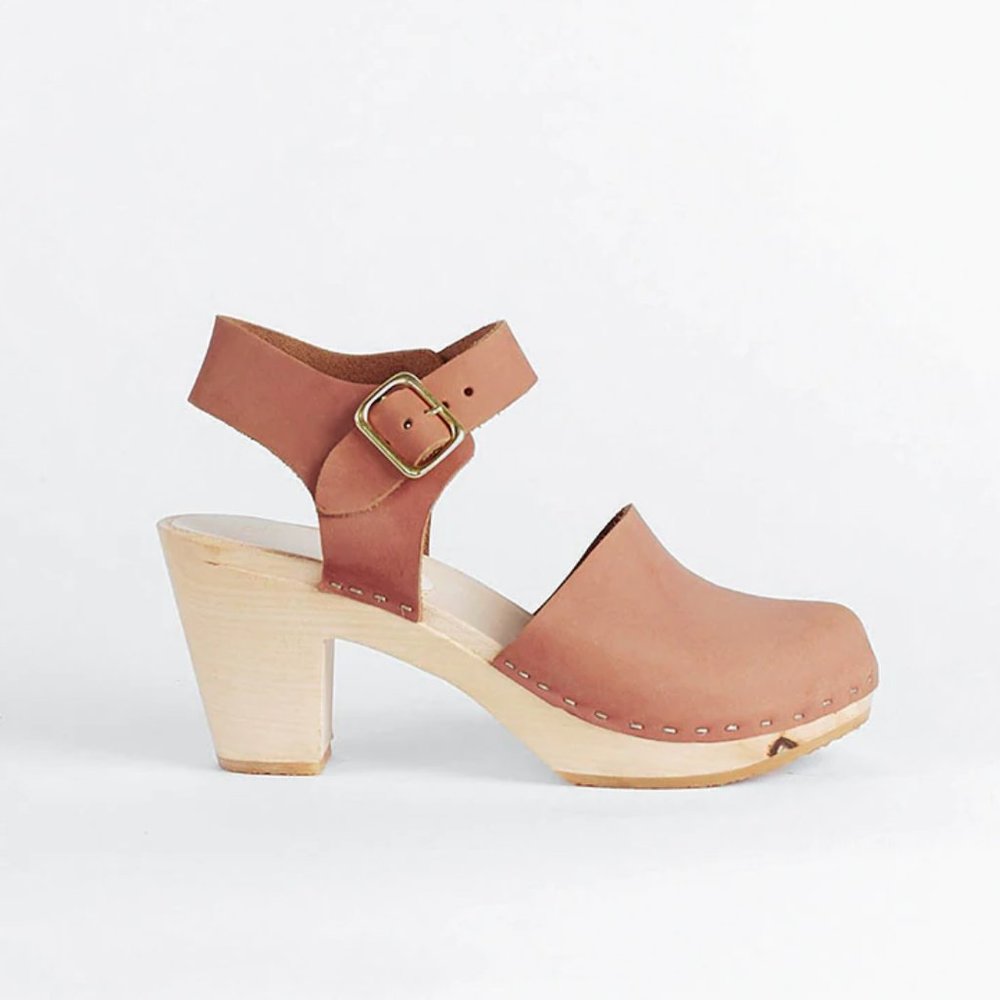 NIB Bryr Emma Closed-toe High Heel Clogs